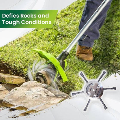 🔥Last Day 49% OFF👨‍🌾6-Inch Steel Wire Brush Cutter Head – Heavy-Duty Rotary Weed Trimmer Attachment for Cordless Electric String Trimmers (5mm Bore) | Ideal for Moss, Rust, and Weed Removal