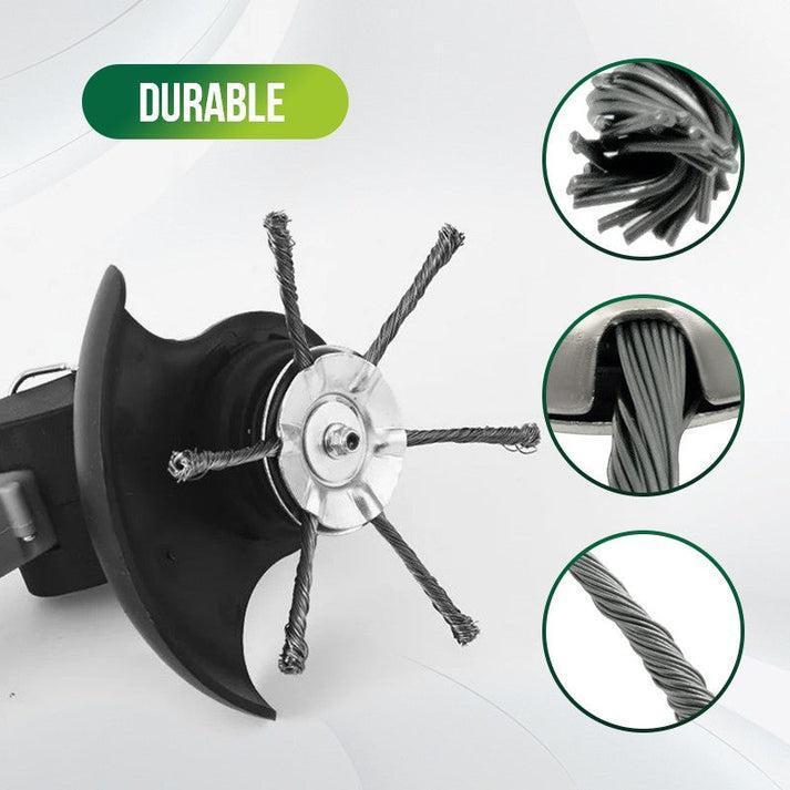 🔥Last Day 49% OFF👨‍🌾6-Inch Steel Wire Brush Cutter Head – Heavy-Duty Rotary Weed Trimmer Attachment for Cordless Electric String Trimmers (5mm Bore) | Ideal for Moss, Rust, and Weed Removal