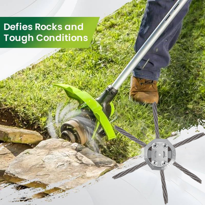 🔥Last Day 49% OFF👨‍🌾6-Inch Steel Wire Brush Cutter Head – Heavy-Duty Rotary Weed Trimmer Attachment for Cordless Electric String Trimmers (5mm Bore) | Ideal for Moss, Rust, and Weed Removal
