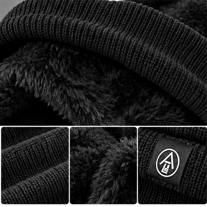 ❄️ Winter Fleece-Lined Neck Warmer – Soft Knit Thermal Neck Gaiter for Skiing, Snowboarding & Cold Weather