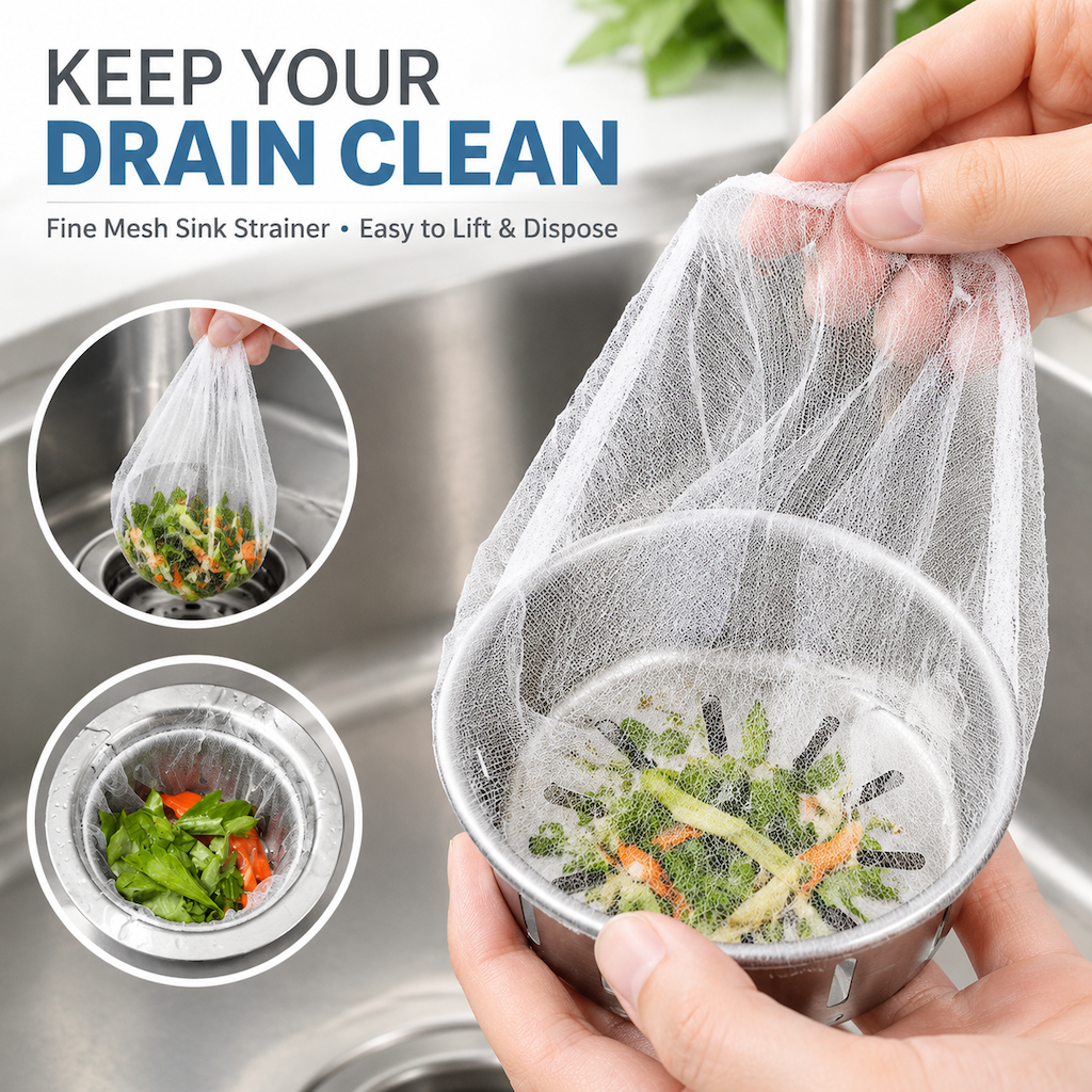Sink Strainer Bags – 100 Pack