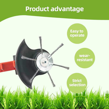 🔥Last Day 49% OFF👨‍🌾6-Inch Steel Wire Brush Cutter Head – Heavy-Duty Rotary Weed Trimmer Attachment for Cordless Electric String Trimmers (5mm Bore) | Ideal for Moss, Rust, and Weed Removal