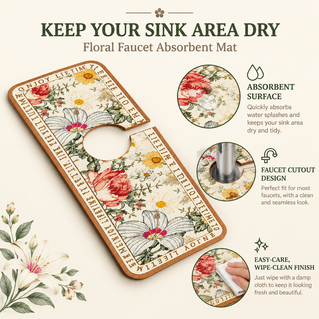Faucet Absorbent Mat