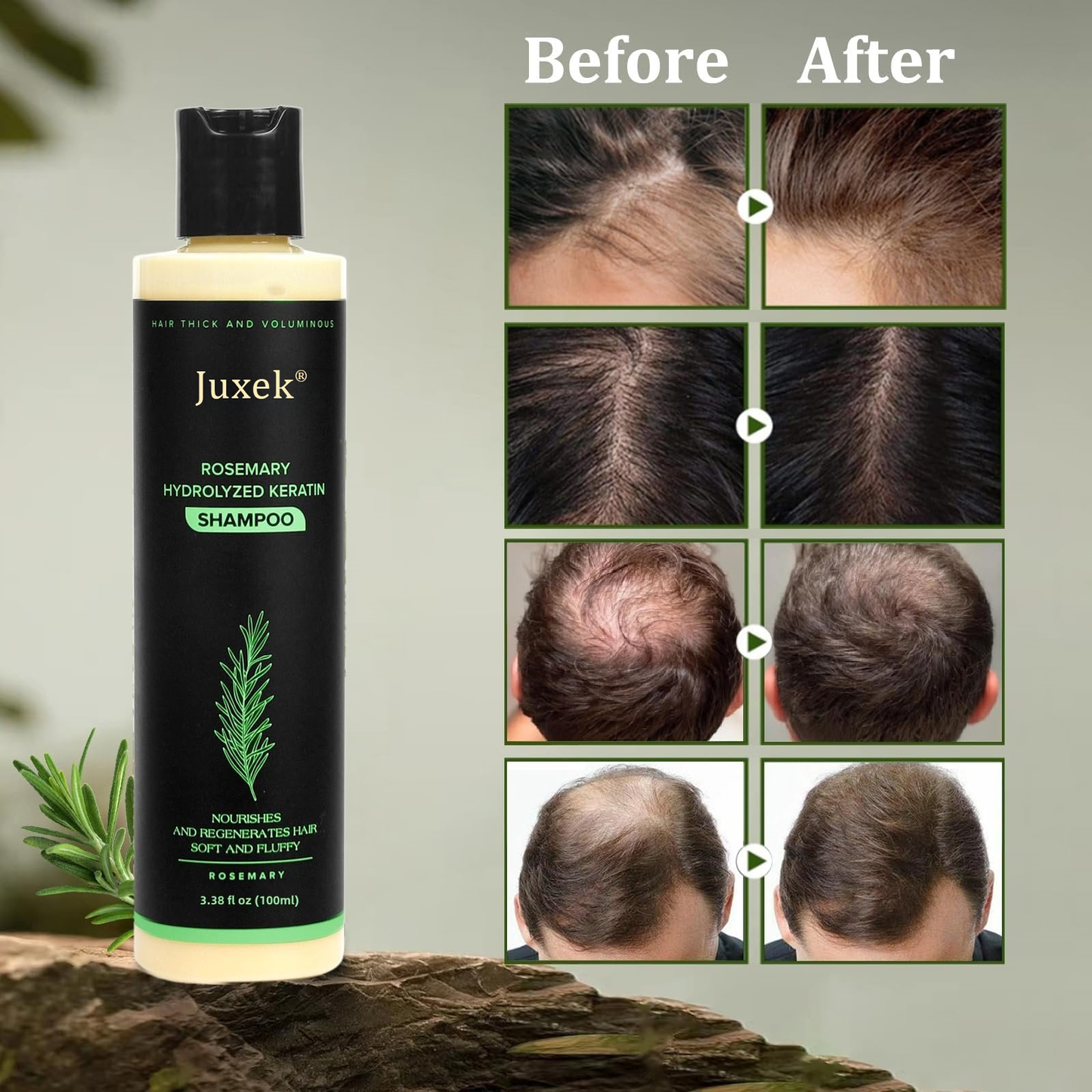 🔥LAST DAY 50% OFF - 🎅Juxek® Organic Rosemary Hair Growth Shampoo