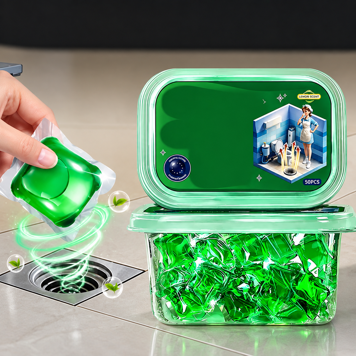 Bio-Enzyme Drain Care Pods household drain care
