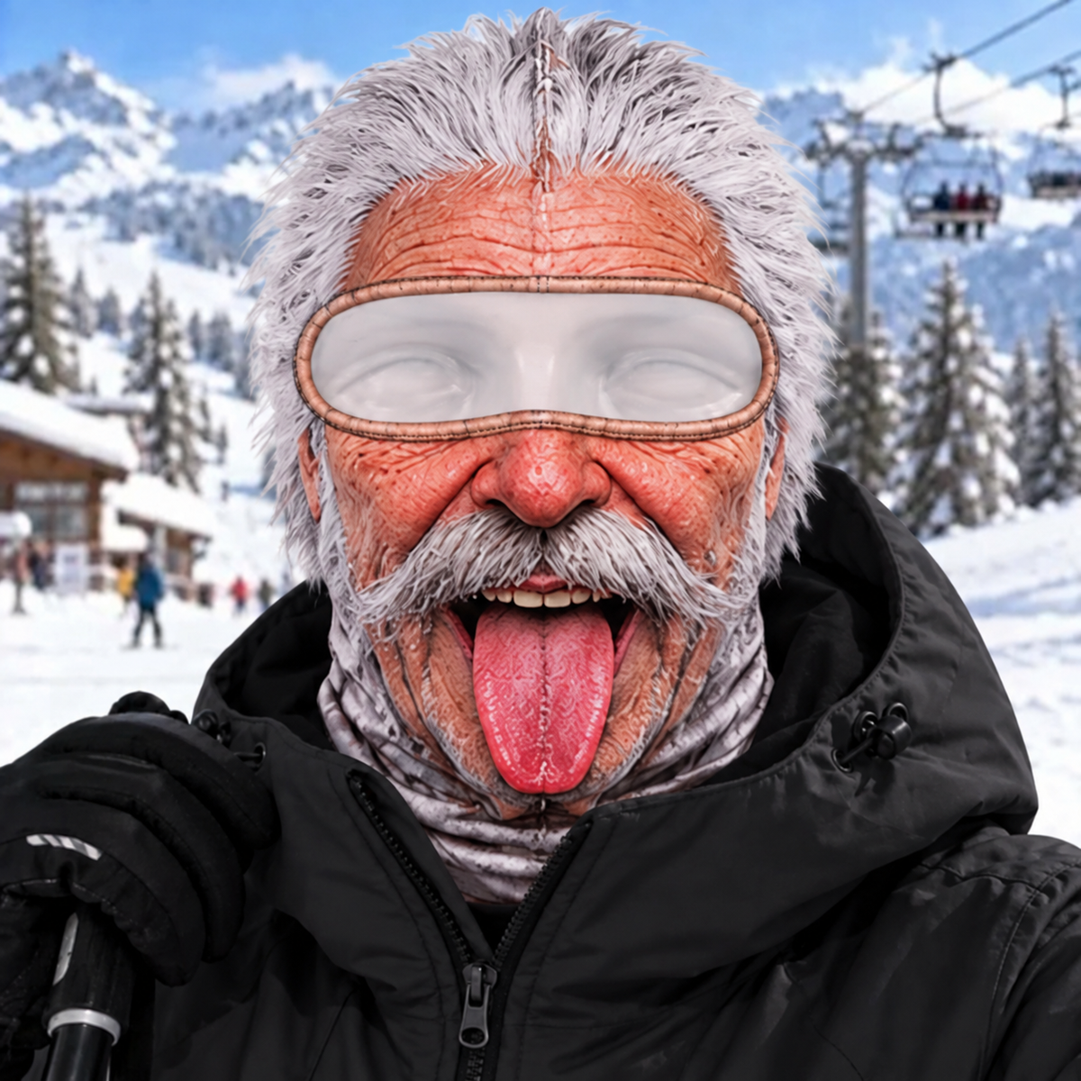 ⛷️ Funny Ski Mask – Born for the Slopes Winter Face Cover