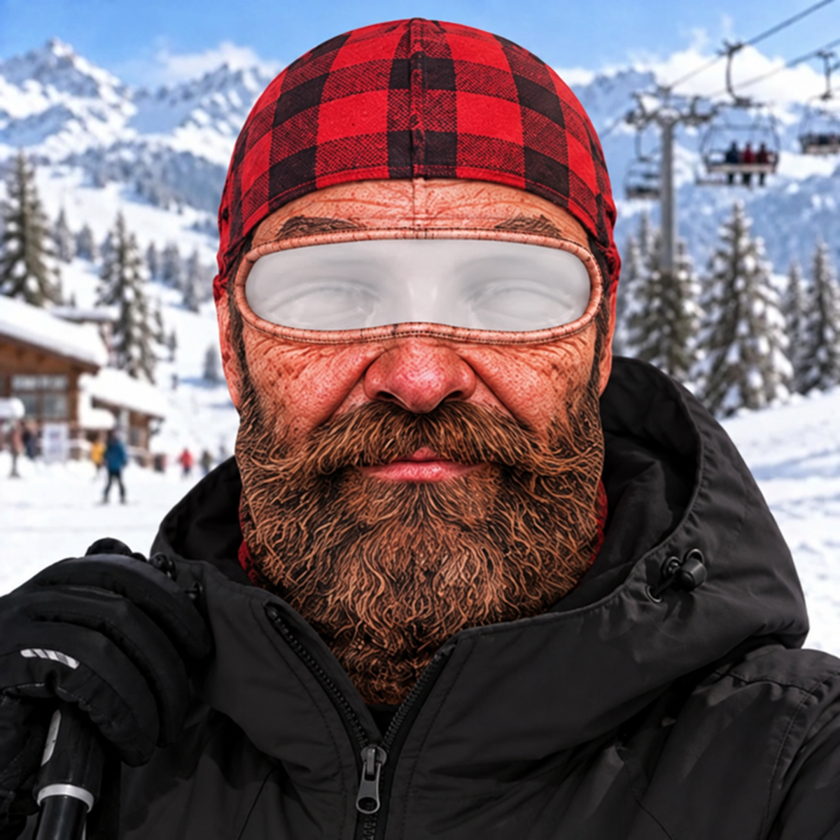 ⛷️ Funny Ski Mask – Born for the Slopes Winter Face Cover