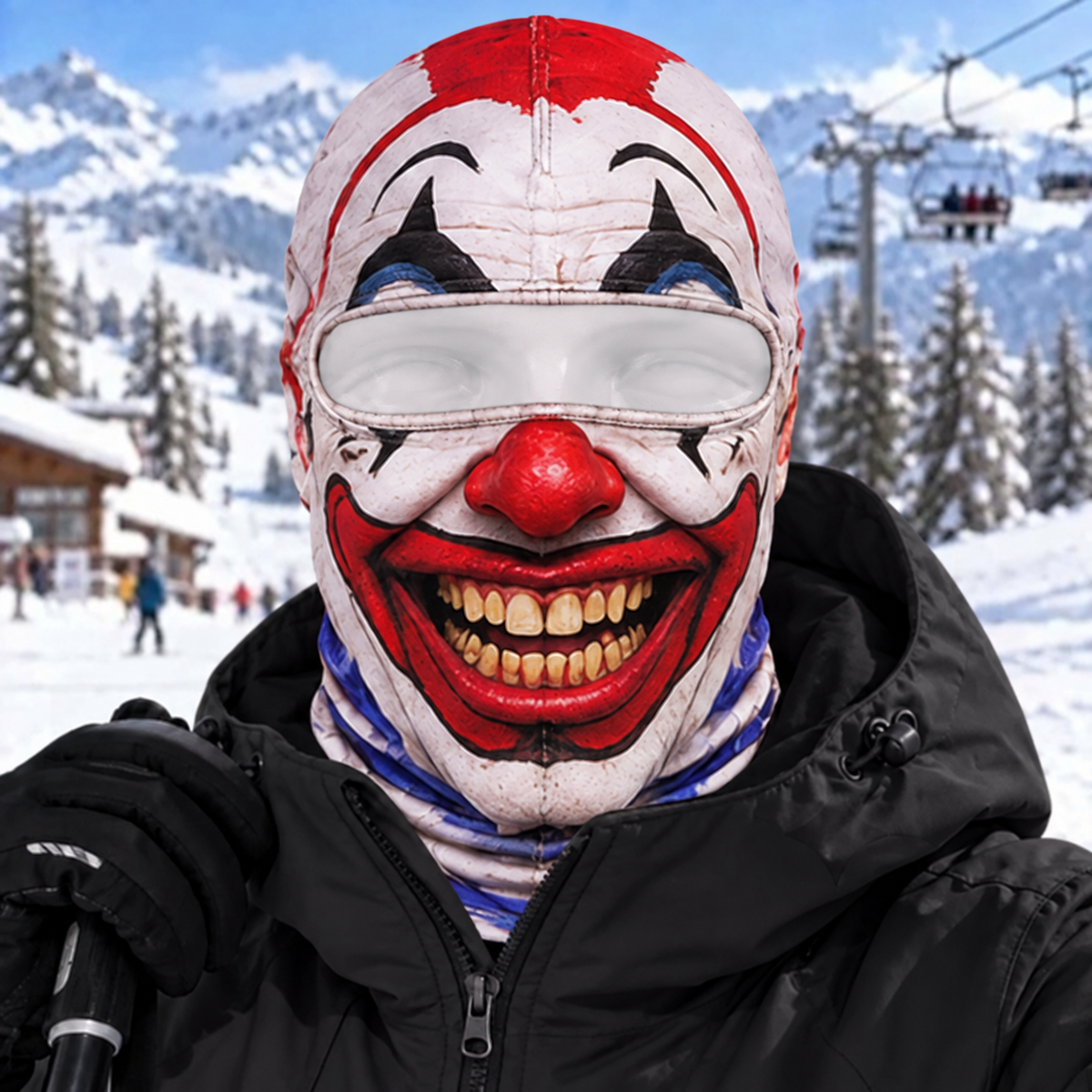 ⛷️ Funny Ski Mask – Born for the Slopes Winter Face Cover