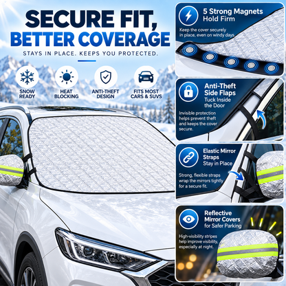 ❄️ Magnetic Windshield Snow Cover-1