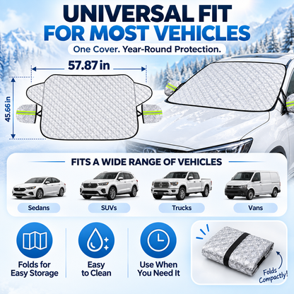❄️ Magnetic Windshield Snow Cover-1